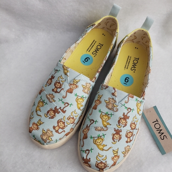 TOMS Youth Unisex Alpargata Monkey Prints - Picture 4 of 12
